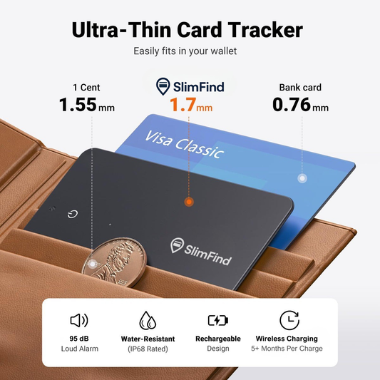 SlimFind™ Track your wallet and luggage wherever you go